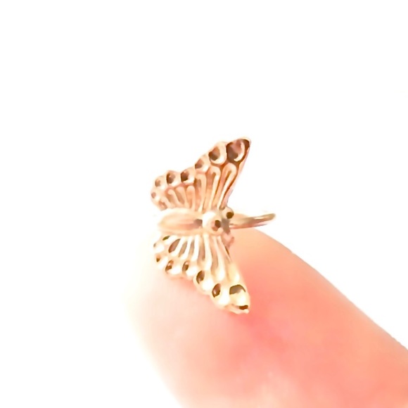 20G Butterfly Helix Cartilage Hoop Earring 925 Sterling Silver & 14K Gold Filled - Picture 2 of 9